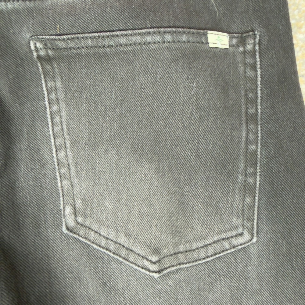 Halara Womens Black Tapered Leg Seam Front Denim Jeans Size M Regular Stretch - Picture 10 of 10